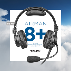 Telex launches Airman 8+ ultra-lightweight ANR aviation headset