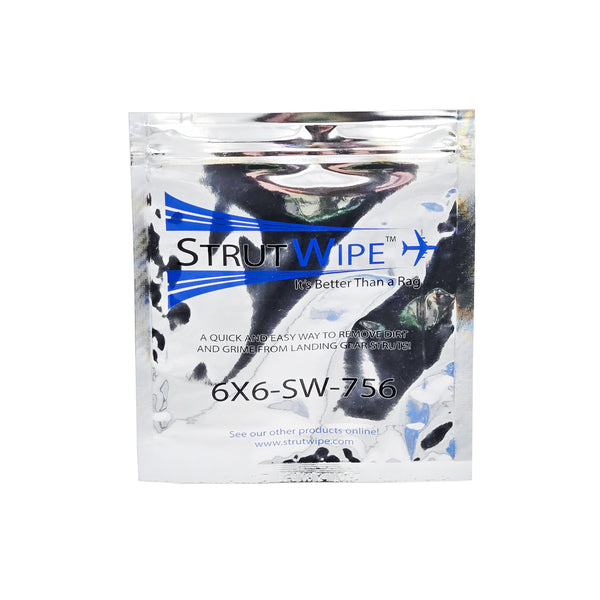 Royco 756 Hydraulic Strut Wipes front view - 6x6-SW-756 aviation-grade wipes for hydraulic strut cleaning