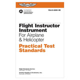 Front cover of ASA Practical Test Standards: CFI - Instrument (ASA-8081-9E), showing guidelines for CFI-Instrument practical tests for airplane and helicopter