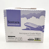 Sontara® Aircraft Grade Wipes single box back view with product details - P/N AC9165, professional-grade aviation wipes