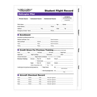 ASA Student Flight Records: Helicopter, 4th Edition - Durable training record for Private, Instrument, and Commercial Pilot certifications, FAA compliant.