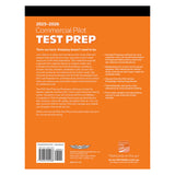 Back cover of ASA 2025 Commercial Pilot Test Prep with Prepware