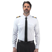 Lift - Flextech Long Sleeve Winged Commercial Pilot Shirt, Front