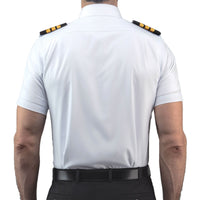 Lift - Flextech Short Sleeve Winged Commercial Pilot Shirt, Back