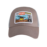 Front view of Flight Outfitters Adventure Hat with pre-curved bill and adjustable strap