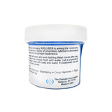 Boelube Multi Use Medium Blue High Performance Machining Paste 2 oz jar back view with product details - P/N 70307