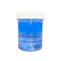 Boelube Multi Use Medium Blue High Performance Machining Paste 4 oz jar back view with product details - P/N 70307