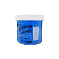 Boelube Multi Use Soft Blue High Performance Machining Paste 12 oz jar back view with product details - P/N 70302