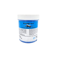 Boelube Multi Use Soft Blue High Performance Machining Paste 4 oz jar front view - P/N 70302, lubricant for precision machining