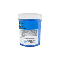 Boelube Multi Use Soft Blue High Performance Machining Paste 4 oz jar side view - P/N 70302, soft lubricant for cutting and machining