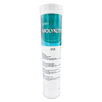 Molykote® 111 Valve Lubricant Compound 14 oz cartridge front view P/N: 4109803 / L111140 - industrial-grade valve and O-ring sealant