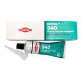 DOWSIL™ 340 Heat Sink Compound, 5.3oz tube with nozzle, out of box, front view.