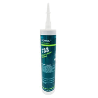 DOWSIL™ 733 Glass & Metal Sealant 10.1 oz black cartridge - high-performance RTV silicone front view