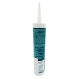 DOWSIL™ 733 Glass & Metal Sealant 10.1 oz white cartridge - high-performance RTV silicone back view with product details