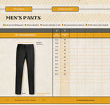 JetSeam - Men's Gen2 Pilot Uniform Pants, Size Chart