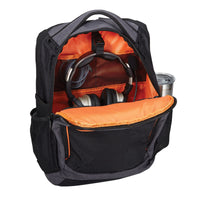 Flight Outfitters Aviator Backpack with top section open, showing storage space