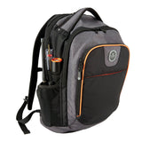 Left angle view of Flight Outfitters Aviator Backpack showing durable design