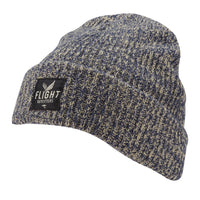 Left angle view of grey Flight Outfitters Beanie Winter Hat