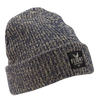 Right angle view of grey Flight Outfitters Beanie Winter Hat