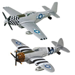 WowToyz® - P-51 Mustang® & P-47 Thunderbolt® Assortment Jumbo Die Cast Pullback