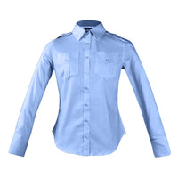 JetSeam - Women's "White Label" Long Sleeve Pilot Shirt, Blue