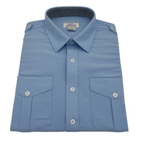 JetSeam - Men's Modern Cut "White Label" Pilot Shirt, Blue, Folded