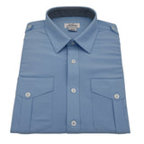 JetSeam - Men's Modern Cut "White Label" Pilot Shirt, Blue, Folded