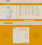 JetSeam - Men's "Gold Label" Slim Cut Long Sleeve Pilot Shirt, Size Chart