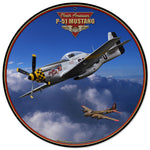 Round P-51 Mustang Sky Sign