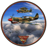 P-40 Flying Tiger Sign, Round