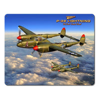 Green P-38 Lightning Sign