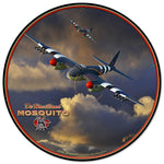 Mosquito WWII Airplane Round Sign