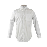 JetSeam - Men's Slim Cut "White Label" Long Sleeve Pilot Shirt, White