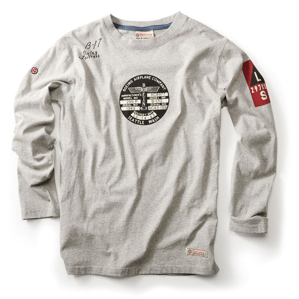 Red Canoe - Men's Long Sleeve T-Shirt B17 Canada Gray, Front