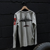 Red Canoe - Men's Long Sleeve T-Shirt B17 Canada Gray, Back