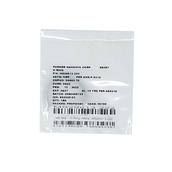 Mili Std -  O Ring  Nitrile | MS29513-222