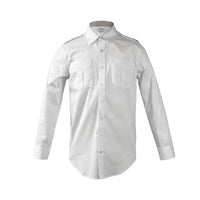 JetSeam - Men's Modern Cut "White Label" Long Sleeve Pilot Shirt, White