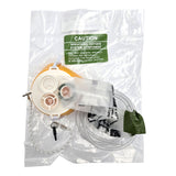 Zodiac Passenger Oxygen Mask Assembly back view with green caution label - P/N: 289-601-228 for emergency use