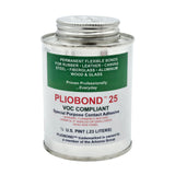 Ashland Pliobond 25 LV VOC-Compliant Contact Adhesive 1/2 pint brush-top front view - industrial-strength bonding adhesive