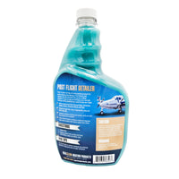 Real Clean Post Flight Detailing Spray 32 oz bottle back view with product details - premium wash and wax for aviation cleaning