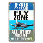 F-4U Corsair Fly Zone Sign