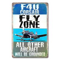 F-4U Corsair Fly Zone Sign