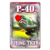 P-40 Flying Tiger Sign, Square