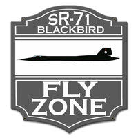 SR-71 Blackbird Fly Zone Plasma Cut Sign