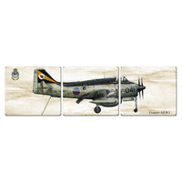 Gannet AEW3 Triptych Metal Sign