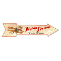 Flying Lessons Arrow Plasma Cut Sign