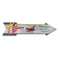 Aero Mechanics Mate Full Service Arrow Plasma Cut Sign