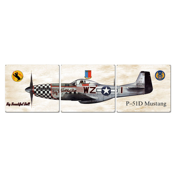 P-51 Mustang Plasma Cut Sign