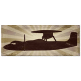 E-2 Hawkeye Plasma Cut Sign, Brown