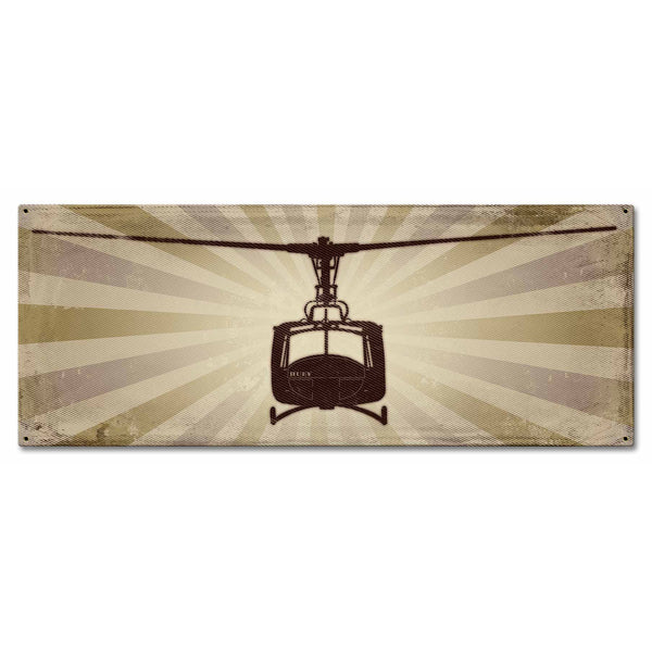 Huey Helicopter Sign